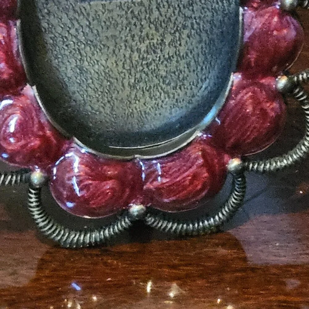 RARE 1 OF JAY'S 1ST FRAME RETIRED JAY STRONGWATER BOW RIBBON OVAL RED ENAMEL
